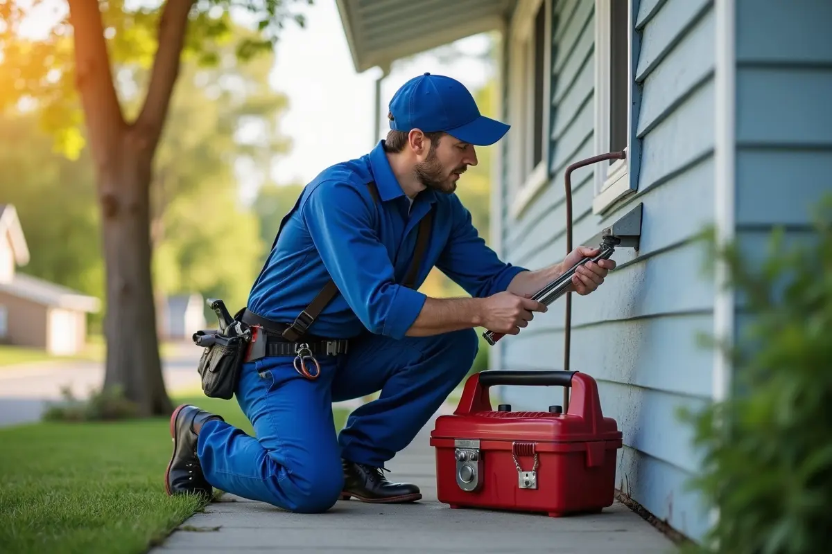 handyman repairing home system